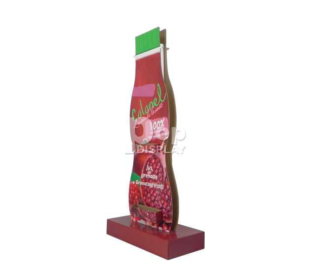 Cardboard bottle shape standee