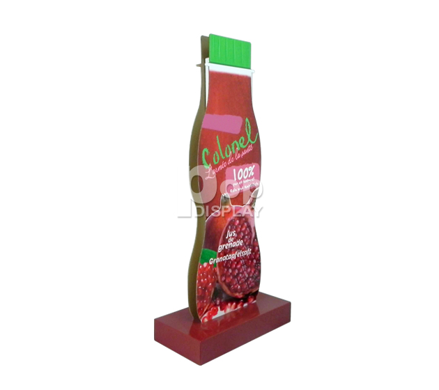 Cardboard bottle shape standee