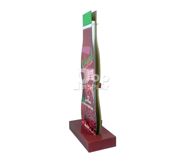 Cardboard bottle shape standee