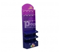 Hook displays - 3 tiers cardboard floor display stand with hooks cardboard floor display