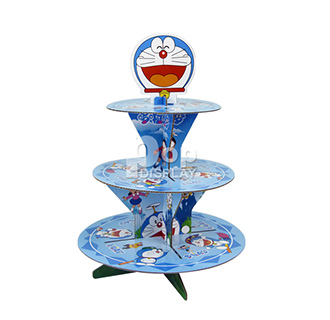 Customized 3 tier cupcake paper stand display